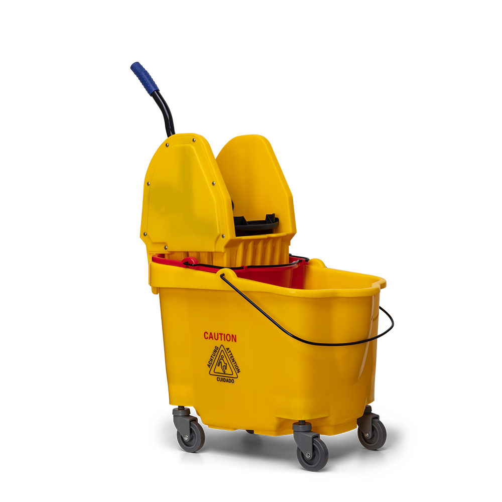 Carro Balde – c/ Divisor de Água e Espremedor – Amarelo – 33 litros – Nobre