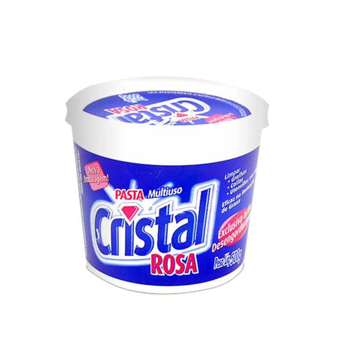 Saponáceo em Pasta – Rosa – 500g. – Cristal