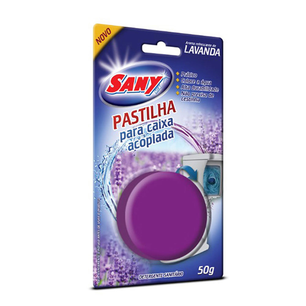Pastilha p/ Caixa Acoplada – Lavanda – 50gr – Sany