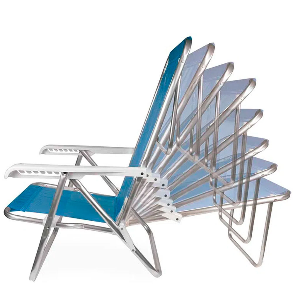 Cadeira de Praia Reclinável – Azul – Mor