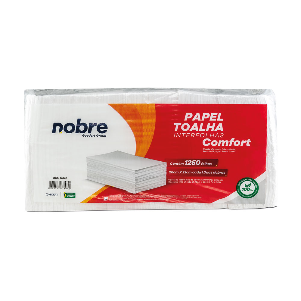 Papel Toalha Interfolha – Comfort – c/1250fls – Nobre 