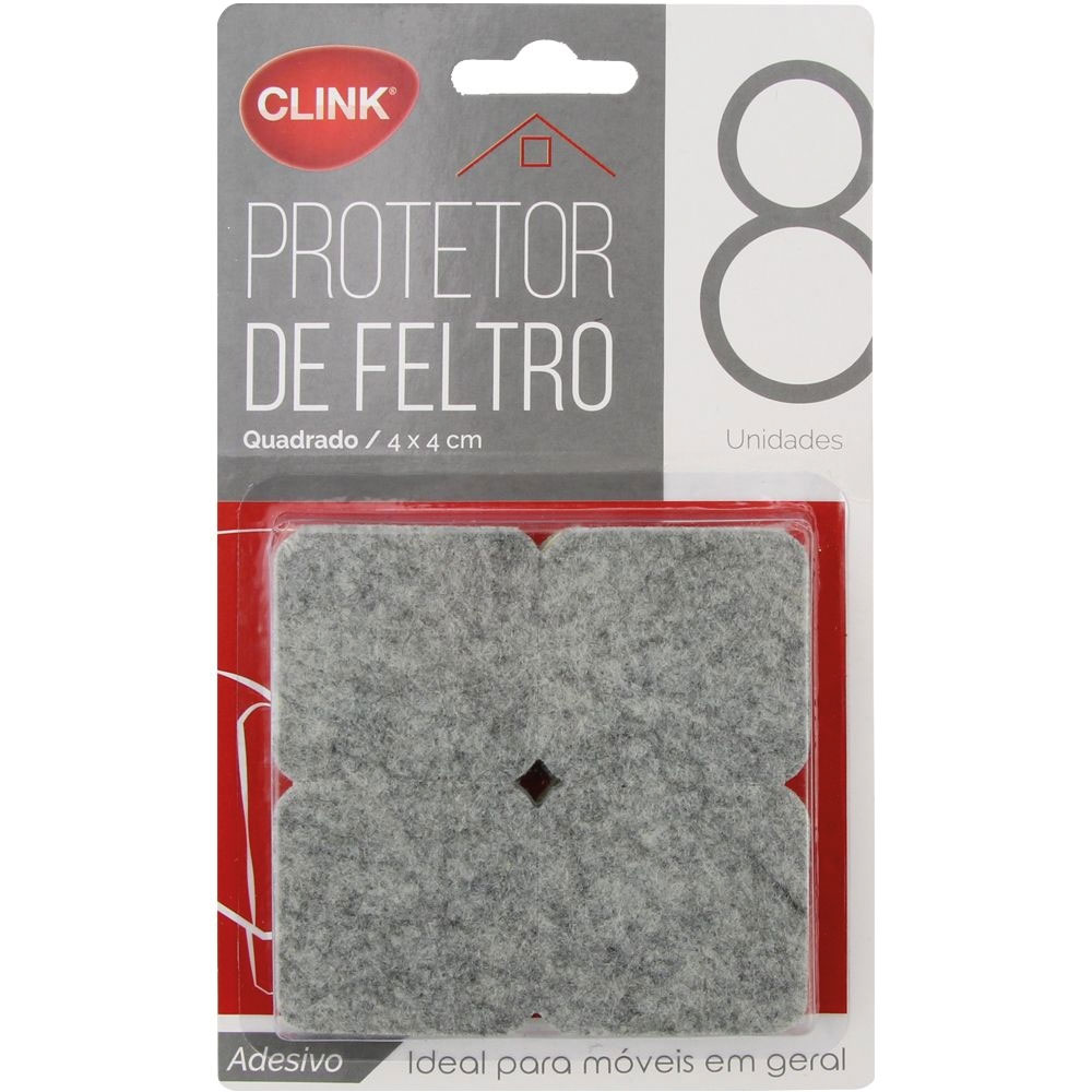 Protetor para Piso em Feltro – Quadrado – c/8 unid. – Clink