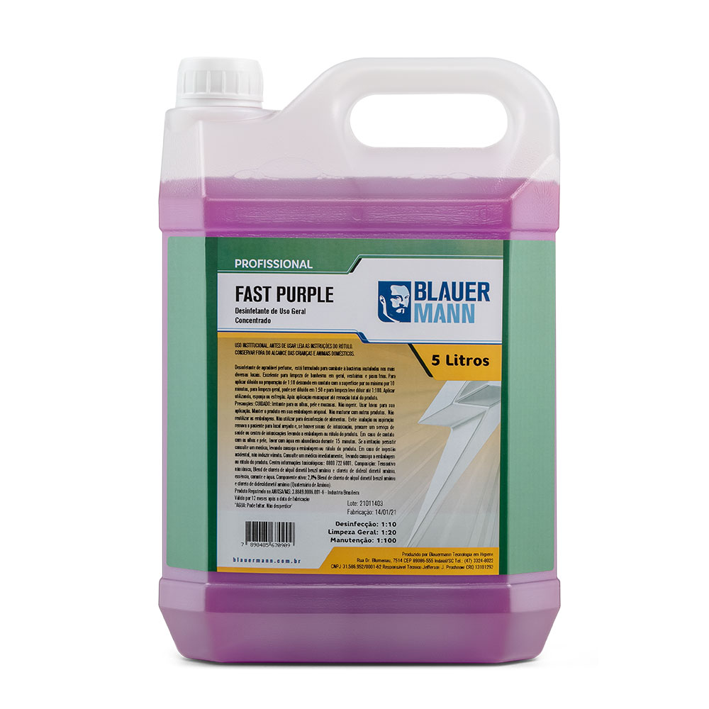 Desinfetante Concentrado – 5 litros – Purple – Fast