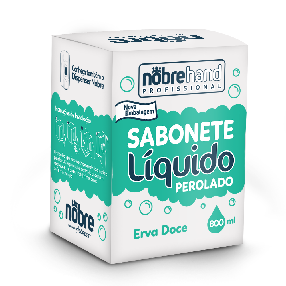 Sabonete Líquido – Erva Doce – Refil Bag 800ml – Nobre Hand